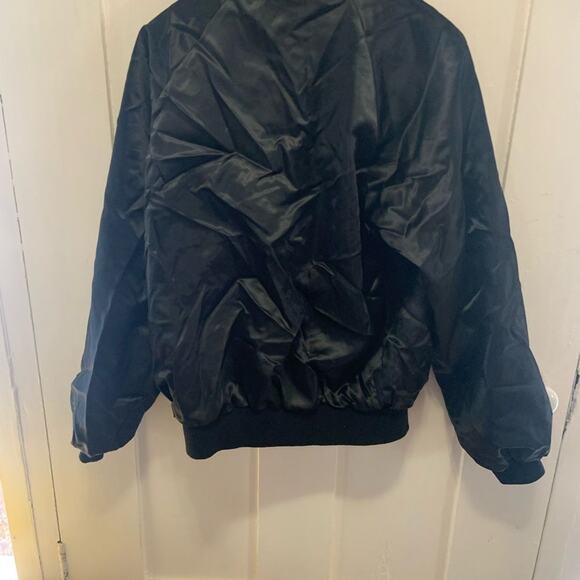 Vintage black hartwell satin jacket! Workwear. Embroidery of construction co. - Picture 8 of 8